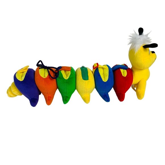 Edushape Dress A Pillar Toddler Learn How Plush Caterpillar Discovery Toy 24" - Picture 2 of 15